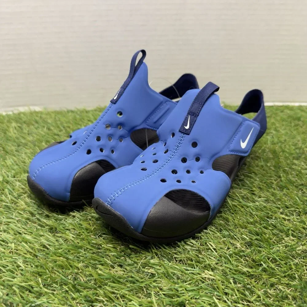 Nike Sunray Protect 2 PS Signal Blue Sandals 943826-403 Youth Size 1Y Kids
